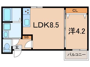 ブロンテ北在家WESTの物件間取画像